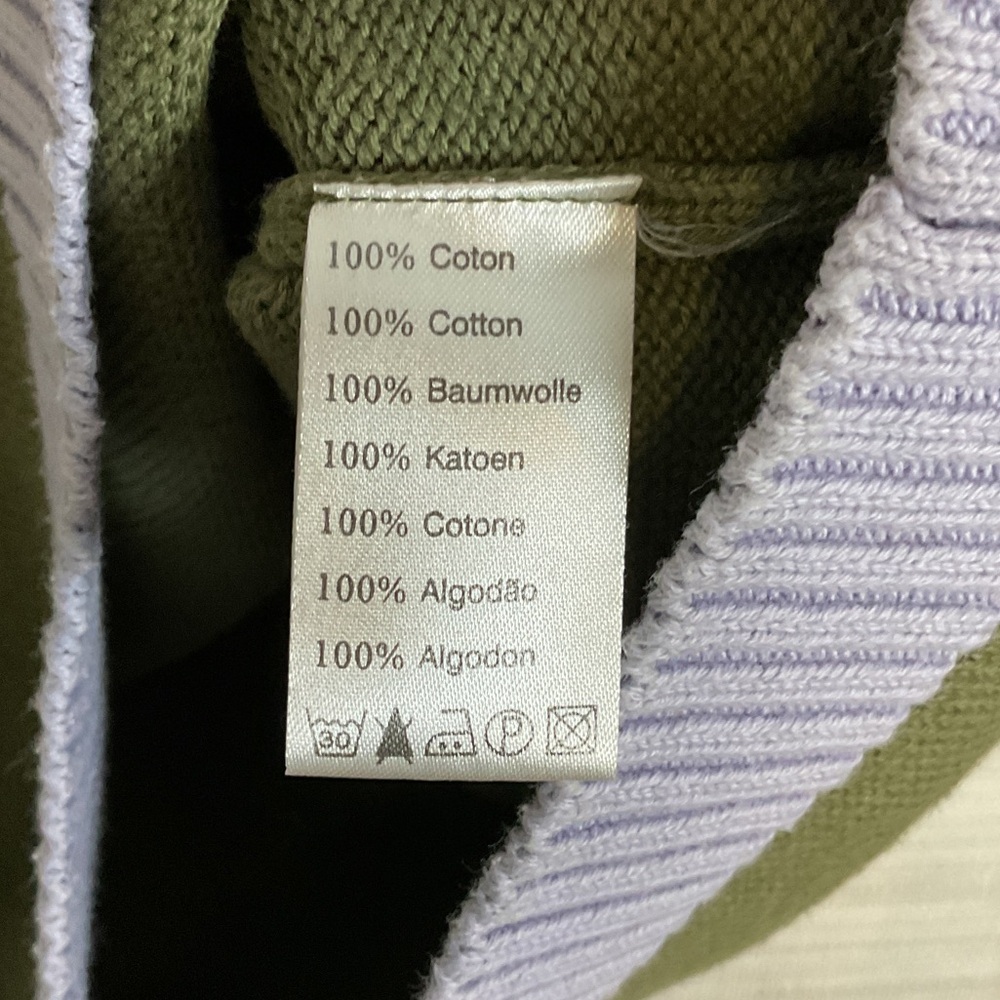 Lacoste Sport Crocodile Logo Graphic Sweater Green Lavender Colorblock 36 XS - Picture 10 of 12